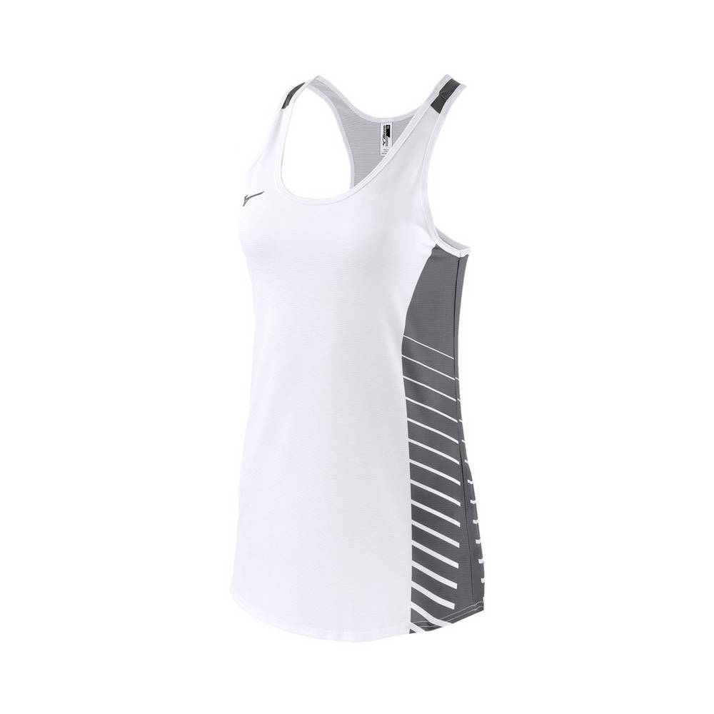 Damske Tank Top Mizuno Team Biele Vypredaj FLJH71053